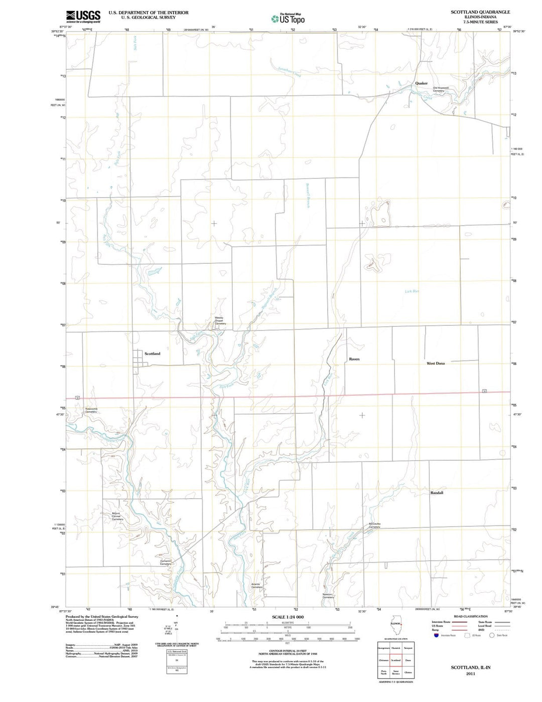 2011 Scottland, IL - Illinois - USGS Topographic Map