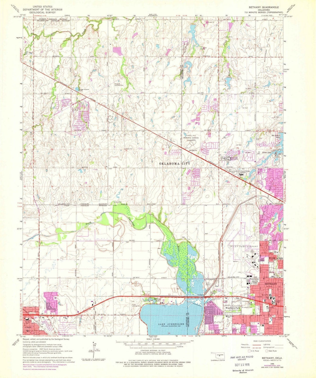 1966 Bethany, OK - Oklahoma - USGS Topographic Map v2