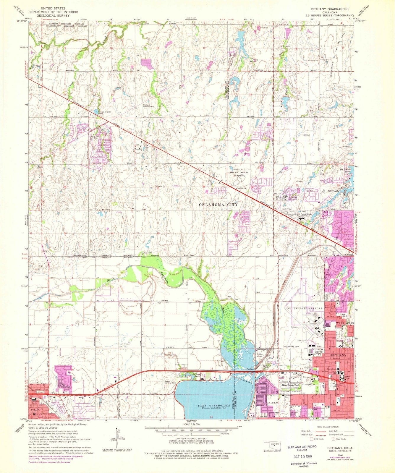 1966 Bethany, OK - Oklahoma - USGS Topographic Map v2