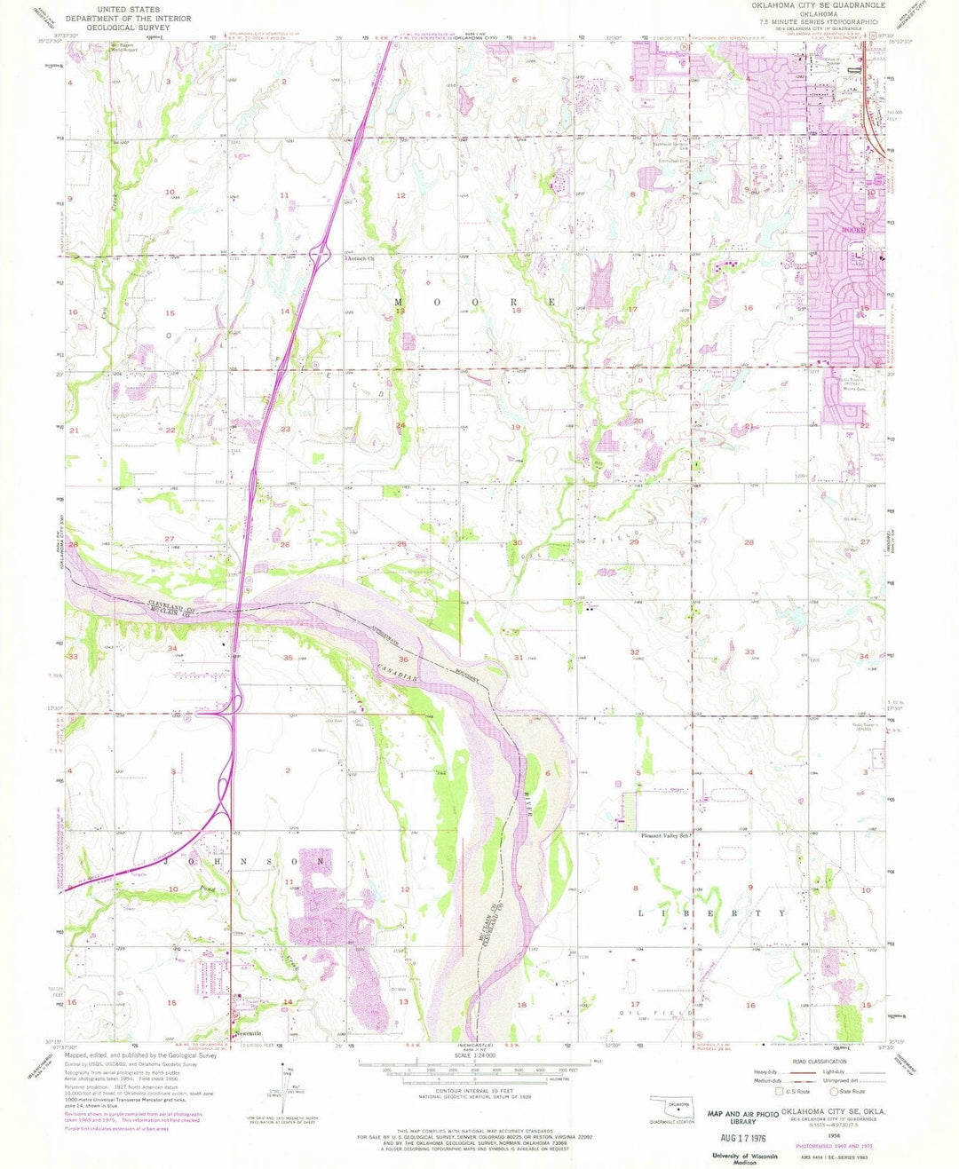 1956 Oklahoma City, OK - Oklahoma - USGS Topographic Map