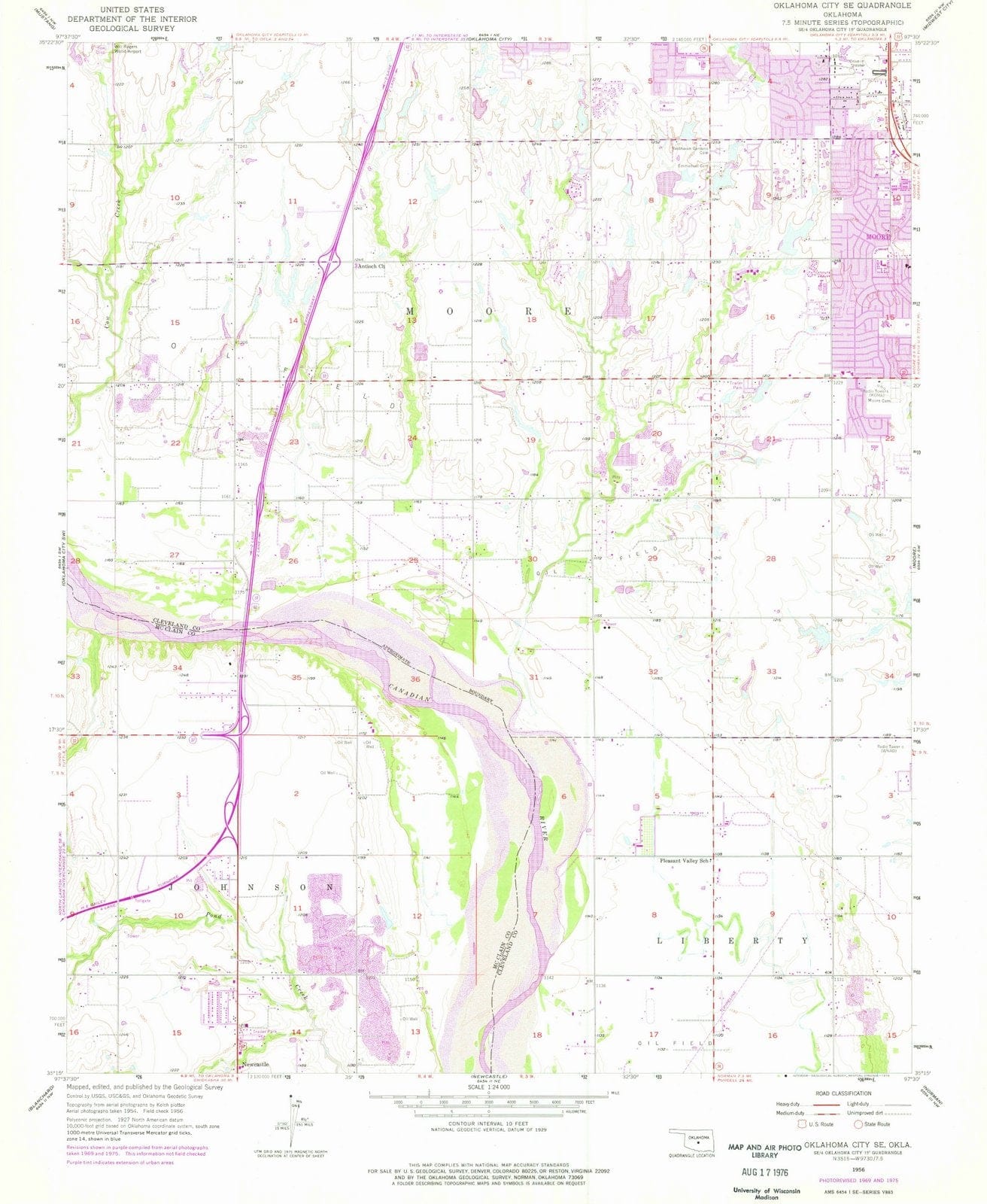 1956 Oklahoma City, OK - Oklahoma - USGS Topographic Map