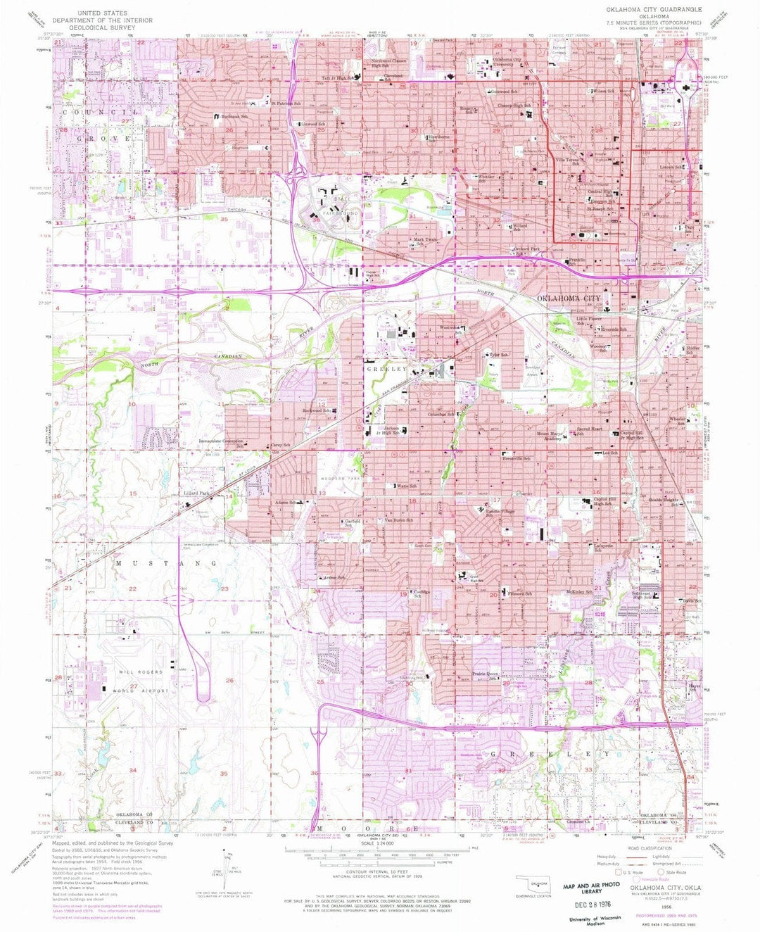 1956 Oklahoma City, OK - Oklahoma - USGS Topographic Map v2