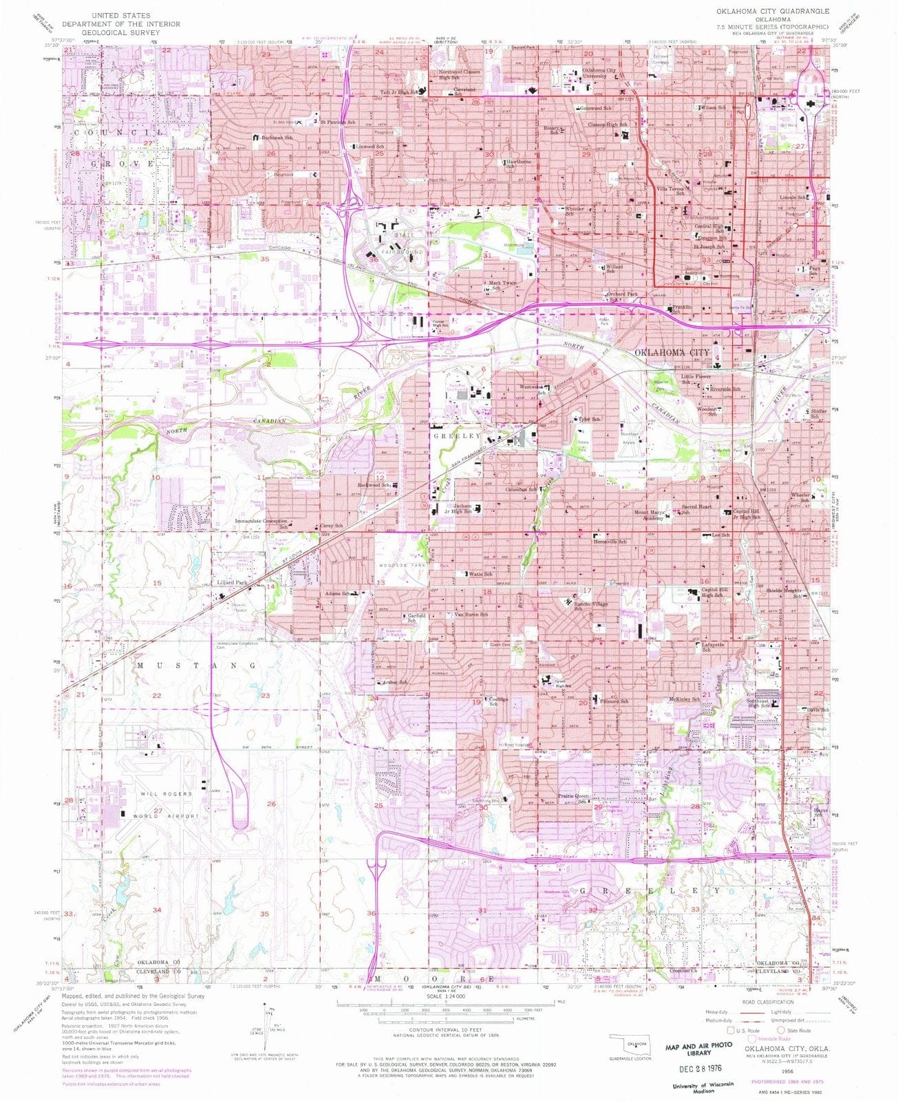 1956 Oklahoma City, OK - Oklahoma - USGS Topographic Map v2