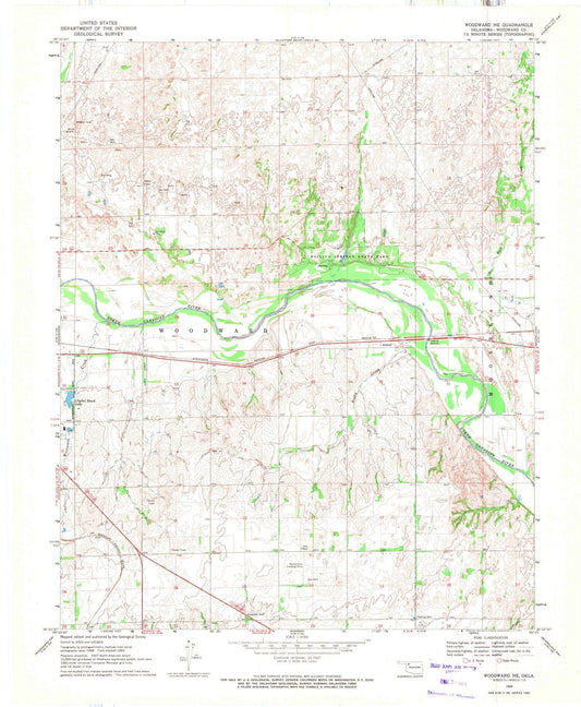 1969 Woodward, OK - Oklahoma - USGS Topographic Map