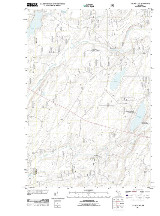 2011 Golden Lake, MI - Michigan - USGS Topographic Map