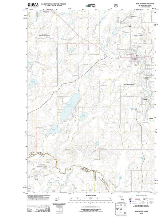 2011 Iron River, MI - Michigan - USGS Topographic Map