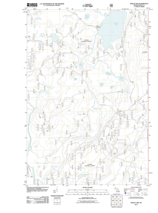 2011 Perch Lake, MI - Michigan - USGS Topographic Map