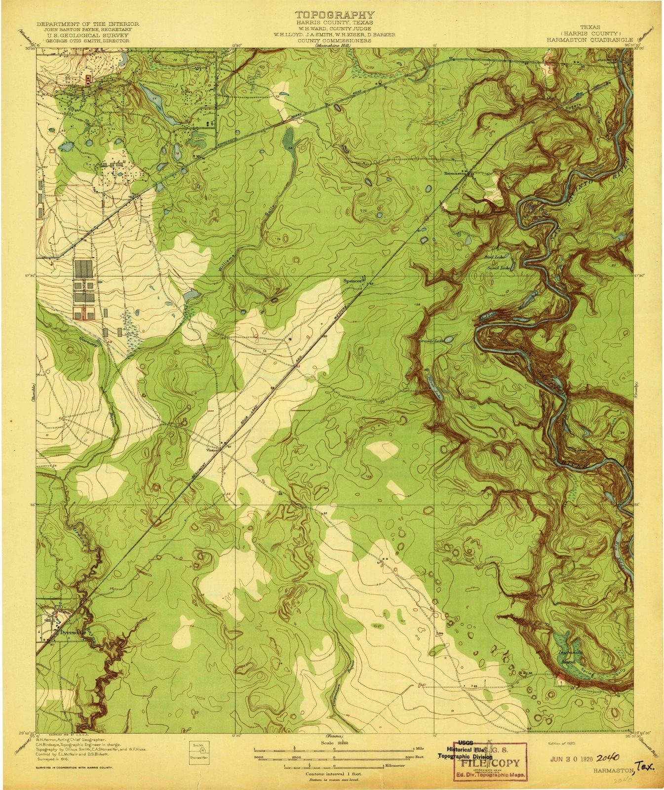 1920 Harmaston, TX - Texas - USGS Topographic Map