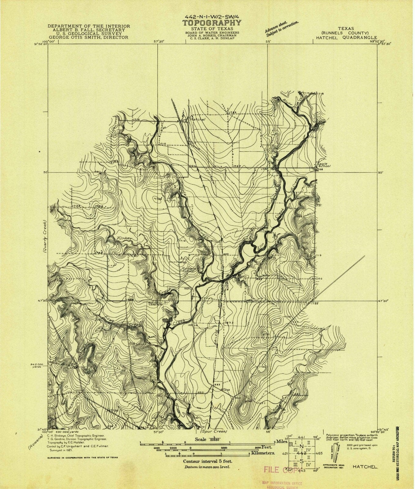 1921 Hatchel, TX - Texas - USGS Topographic Map