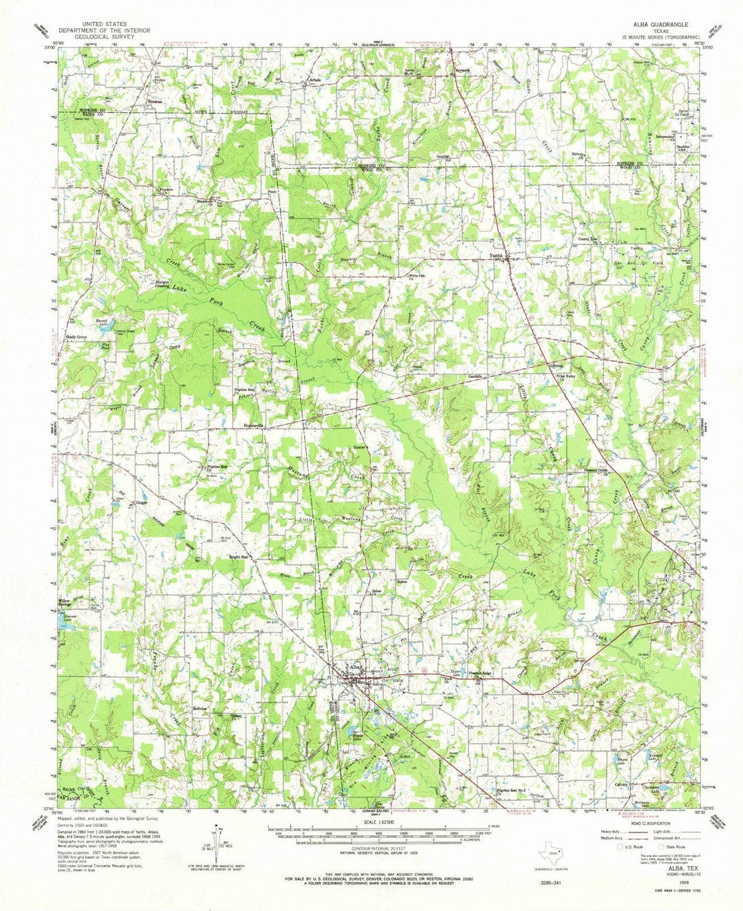 1959 Alba, TX - Texas - USGS Topographic Map