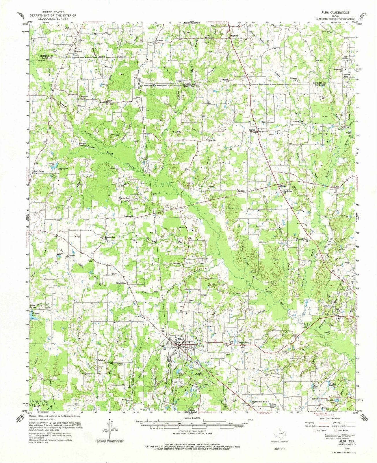 1959 Alba, TX - Texas - USGS Topographic Map