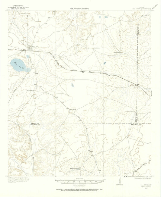 1920 Big Lake, TX - Texas - USGS Topographic Map