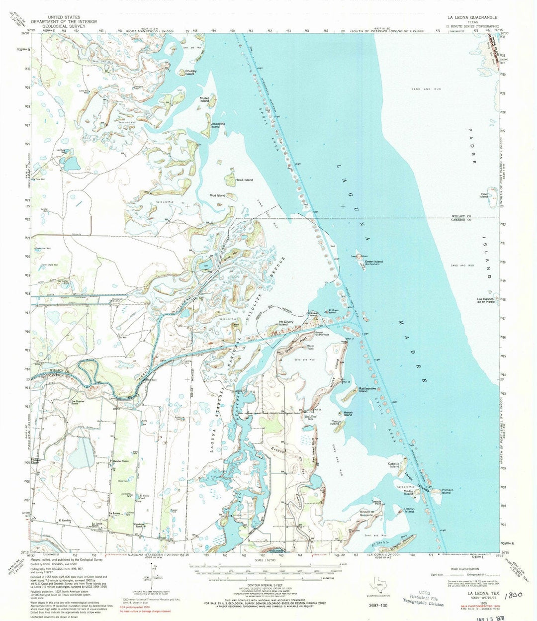 1955 La Leona, TX - Texas - USGS Topographic Map