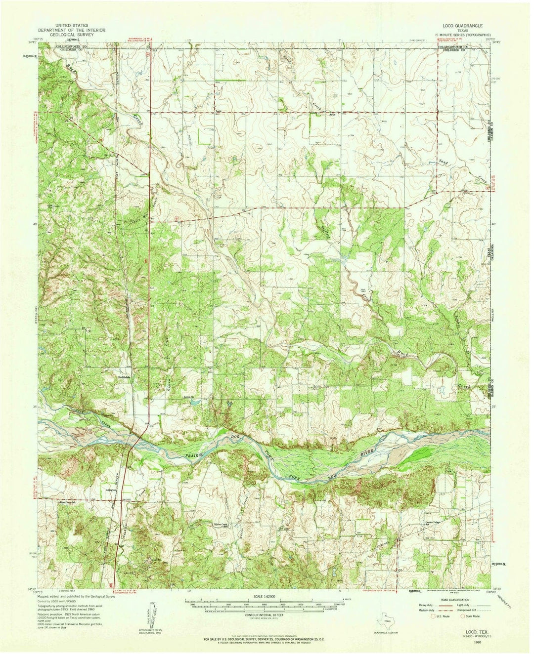 1960 Loco, TX - Texas - USGS Topographic Map
