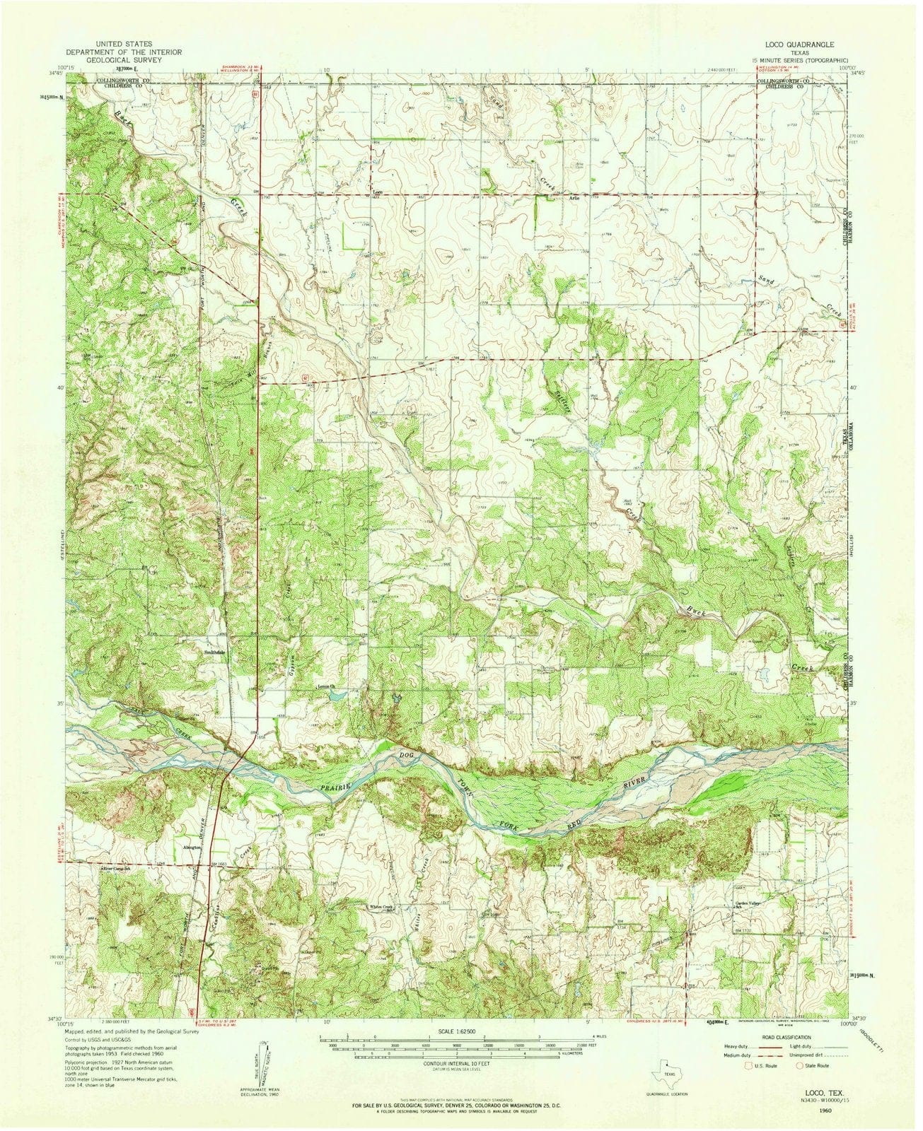 1960 Loco, TX - Texas - USGS Topographic Map