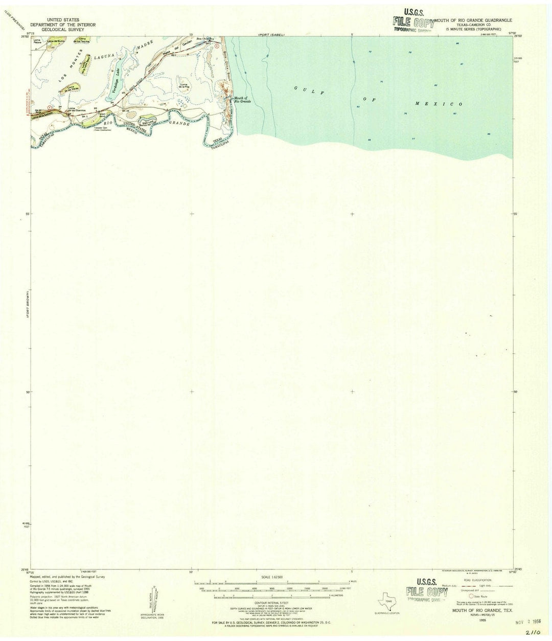 1955 Rio Grande, TX - Texas - USGS Topographic Map