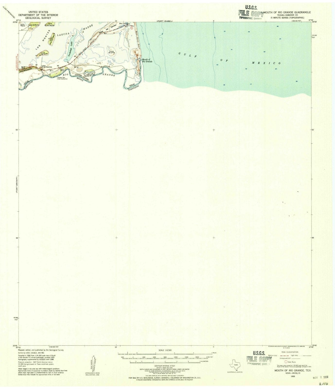 1955 Rio Grande, TX - Texas - USGS Topographic Map