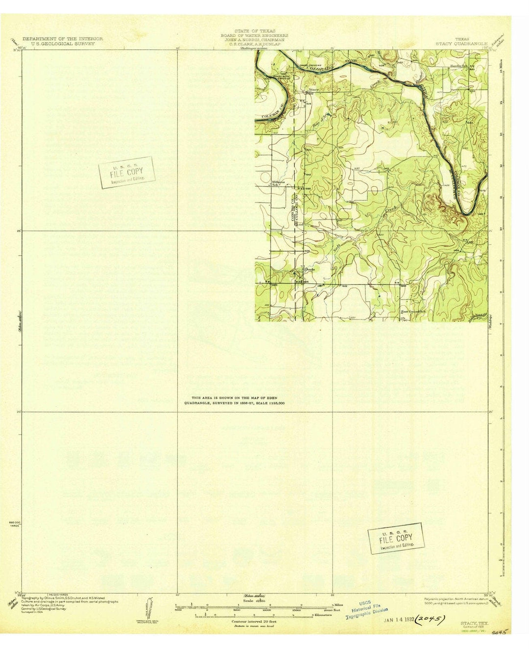1931 Stacy, TX - Texas - USGS Topographic Map