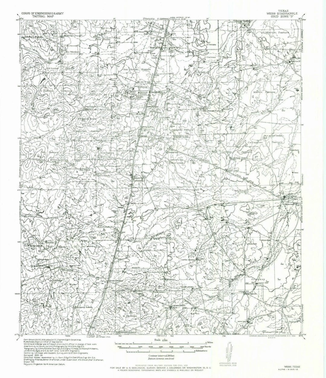 1956 Webb, TX - Texas - USGS Topographic Map