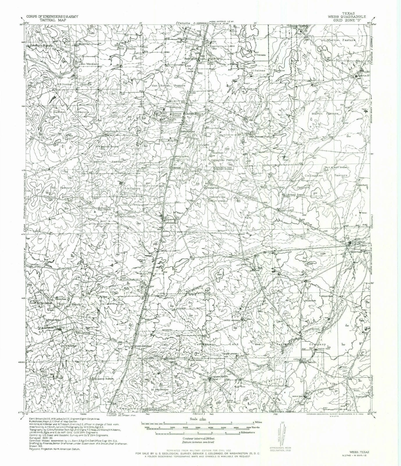 1956 Webb, TX - Texas - USGS Topographic Map