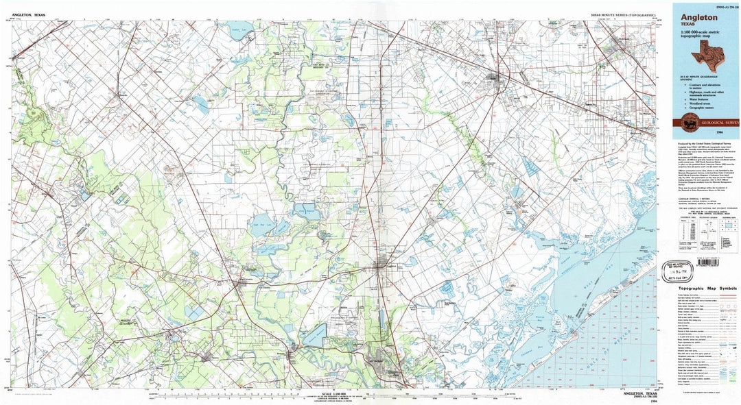 1984 Angleton, TX - Texas - USGS Topographic Map