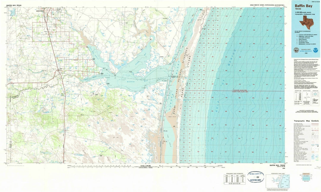 1984 Baffin Bay, TX - Texas - USGS Topographic Map