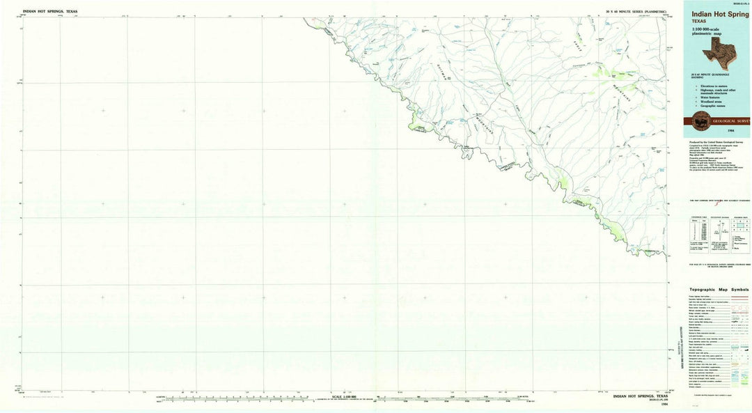 1984 Indian Hot Springs, TX - Texas - USGS Topographic Map