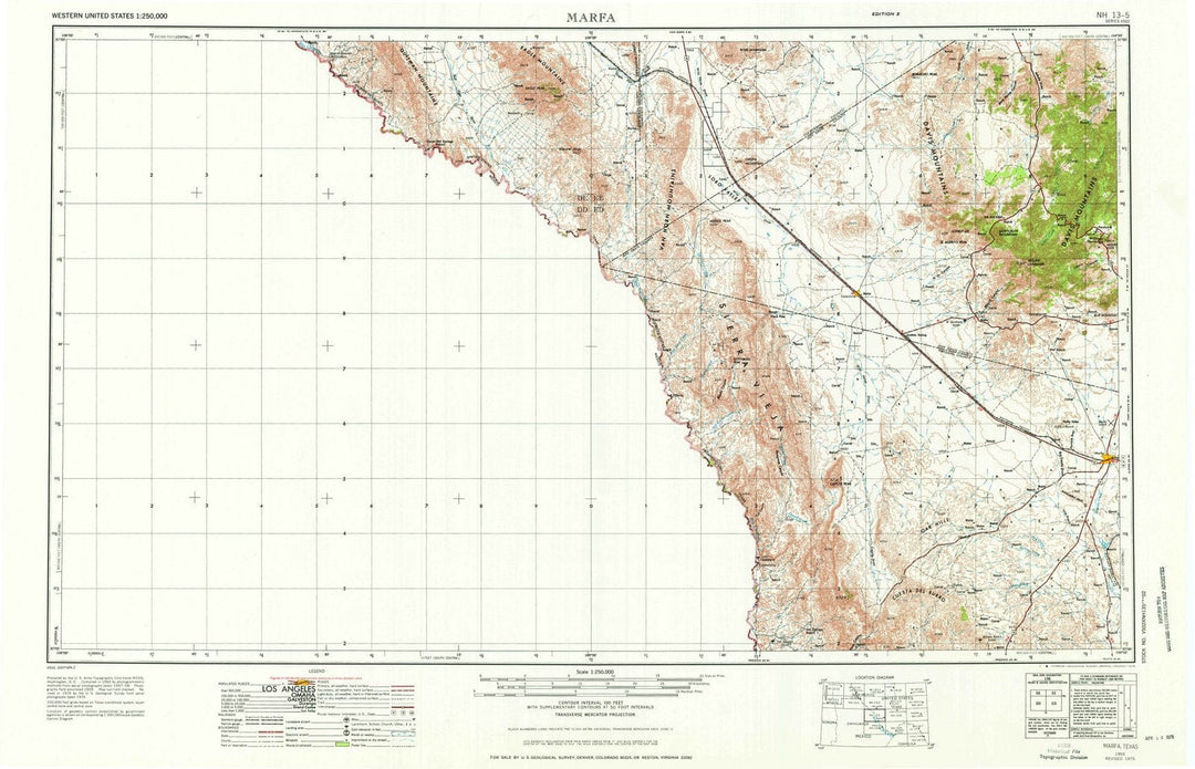 1959 Marfa, TX - Texas - USGS Topographic Map