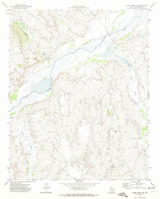 1971 Adobe Creek, TX - Texas - USGS Topographic Map v2