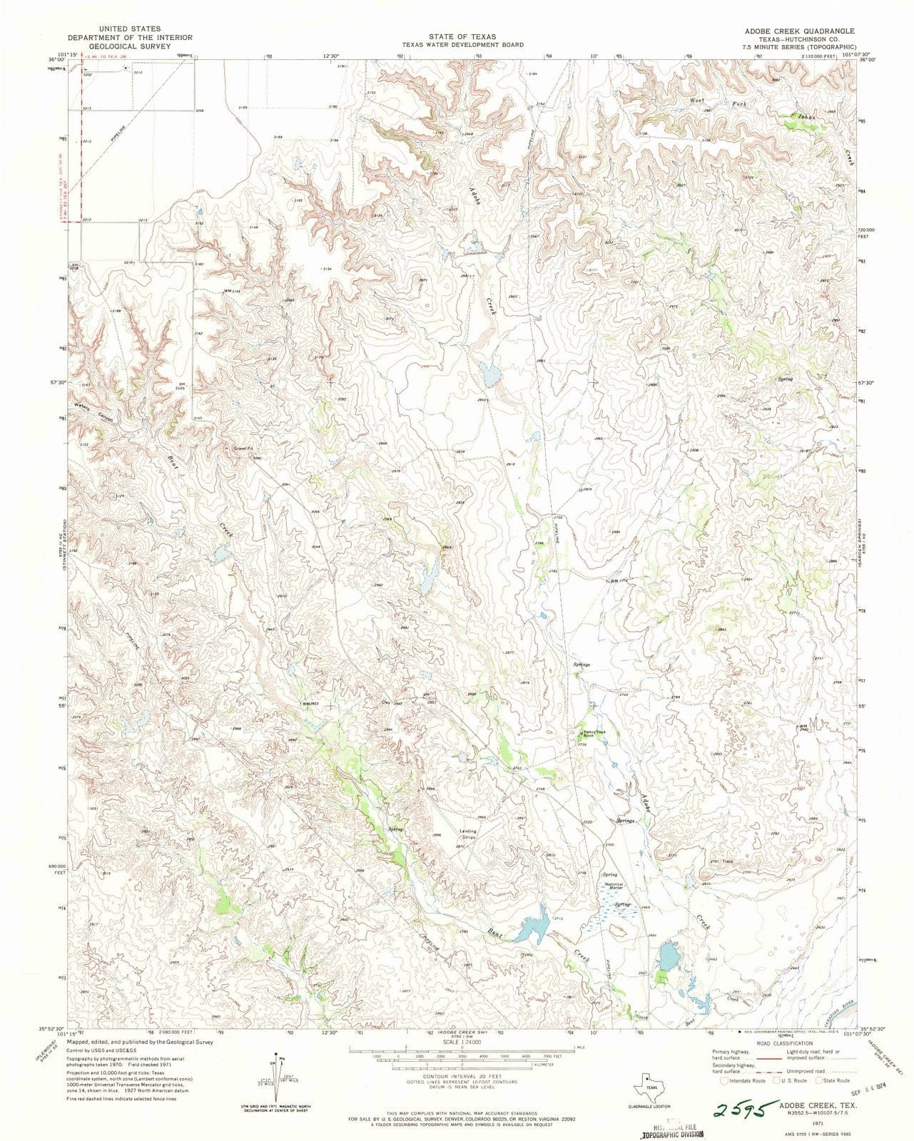 1979 Adobe Creek, TX - Texas - USGS Topographic Map
