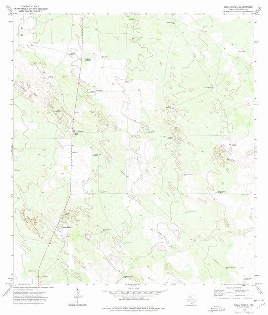 1972 Agua Nueva, TX - Texas - USGS Topographic Map v3