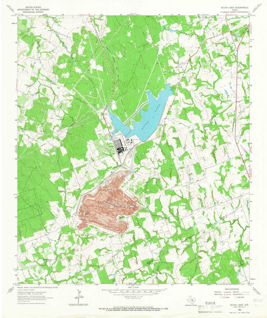 1963 Alcoa Lake, TX - Texas - USGS Topographic Map