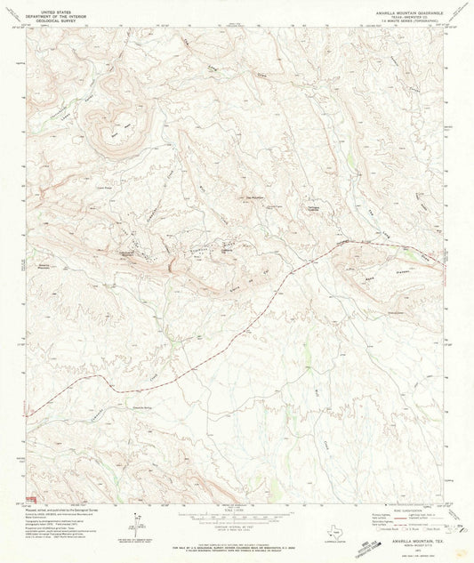 1971 Amarilla Mountain, TX - Texas - USGS Topographic Map