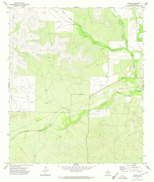 1972 Arden, TX - Texas - USGS Topographic Map