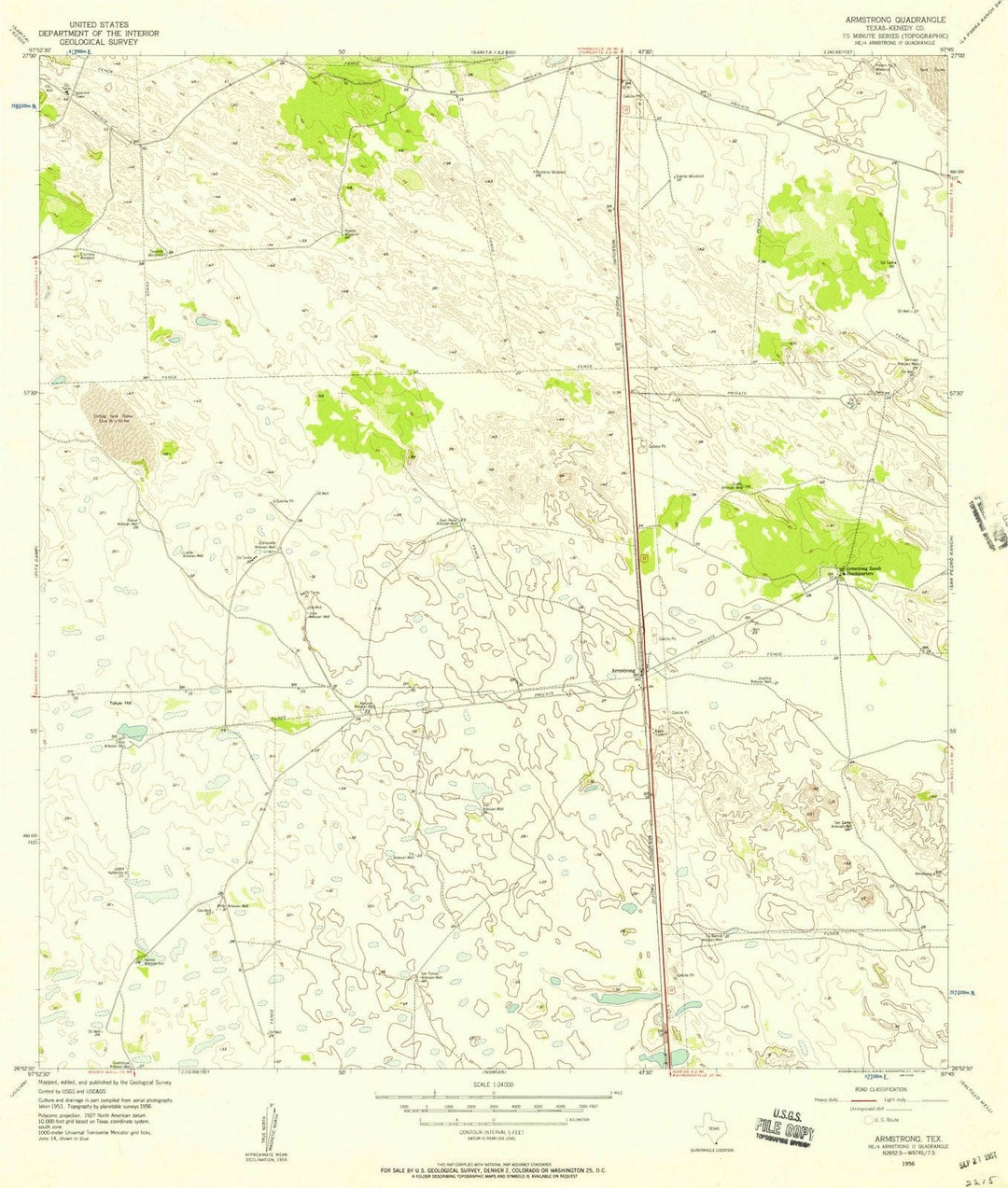 1956 Armstrong, TX - Texas - USGS Topographic Map