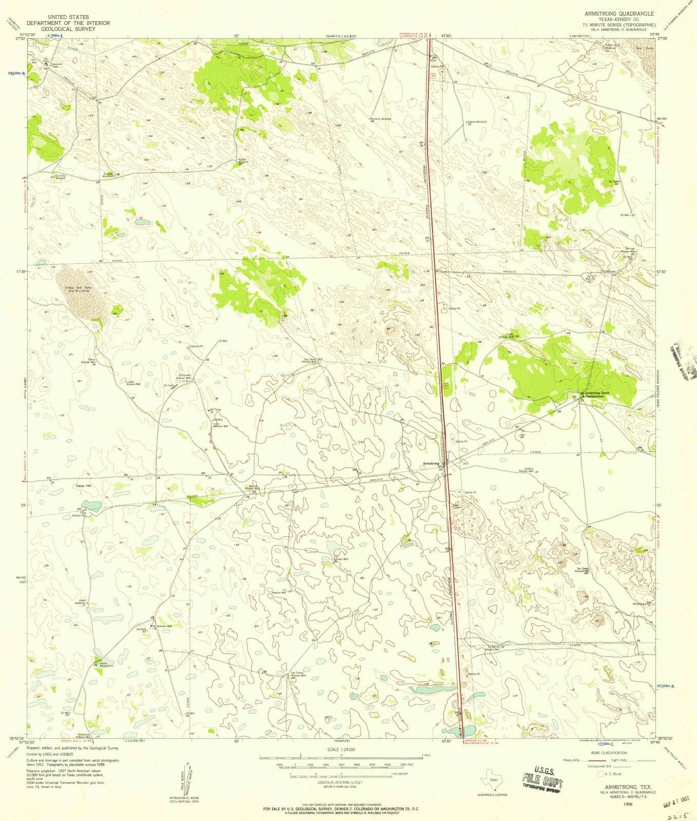 1956 Armstrong, TX - Texas - USGS Topographic Map