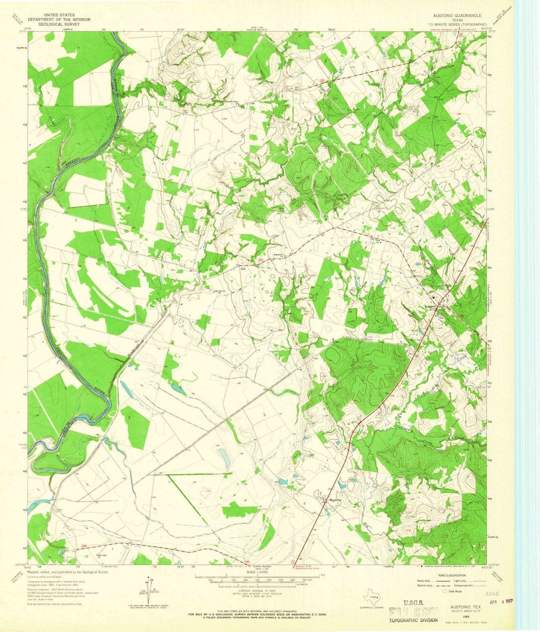 1964 Austonio, TX - Texas - USGS Topographic Map