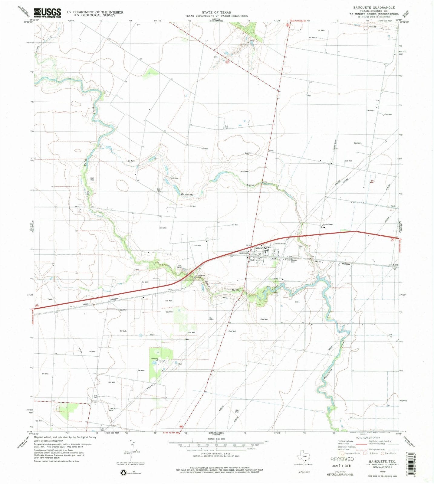 1979 Banquete, TX - Texas - USGS Topographic Map