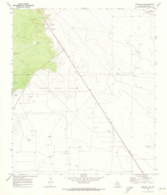 1970 Barstow 3, TX - Texas - USGS Topographic Map