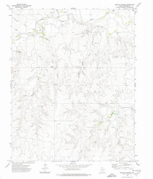 1972 Barton Corners, TX - Texas - USGS Topographic Map