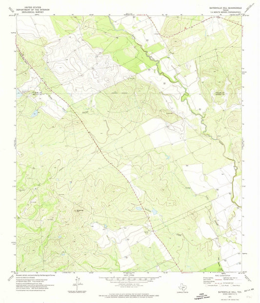 1971 Batesville Hill, TX - Texas - USGS Topographic Map