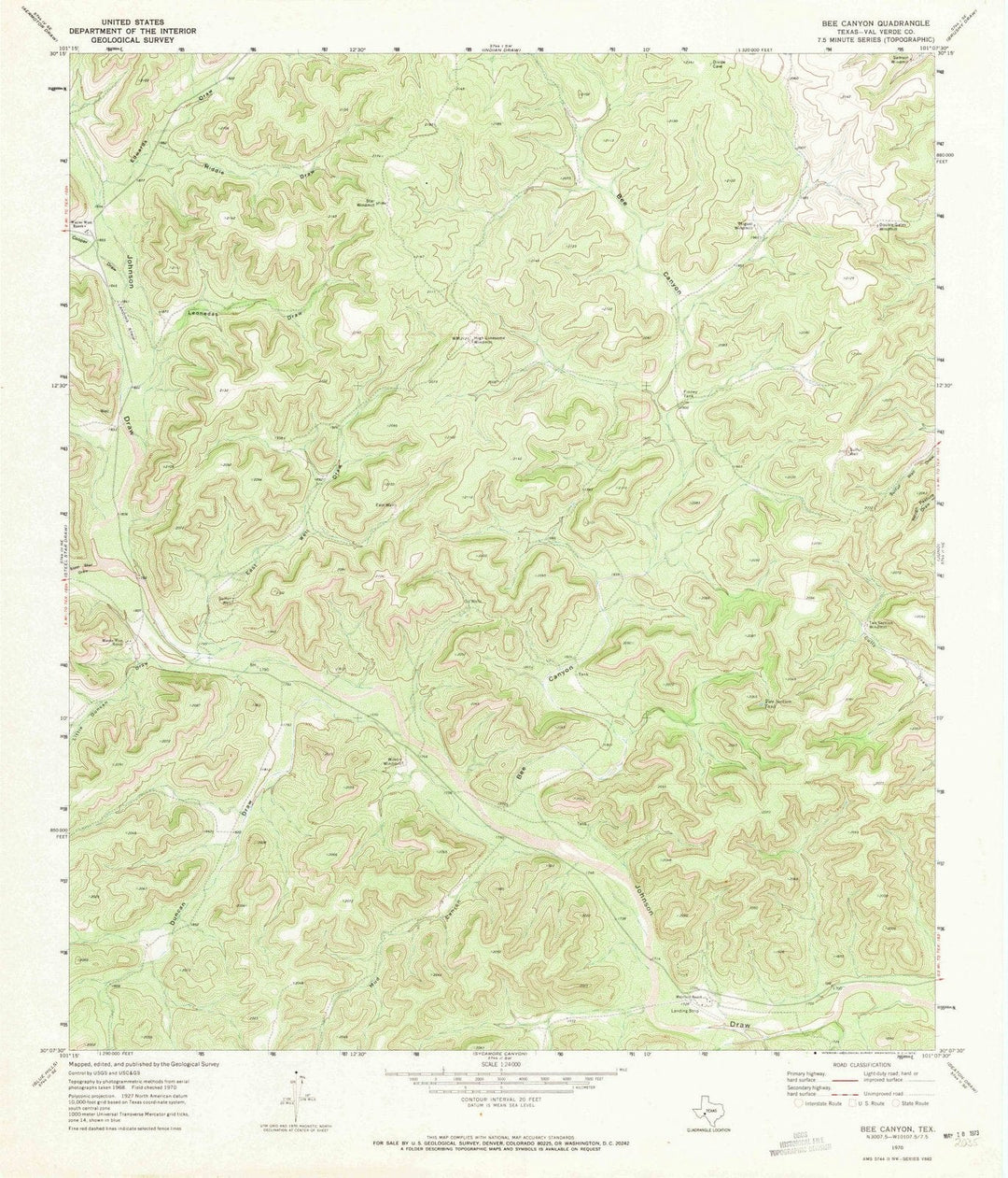 1970 Canyon, TX - Texas - USGS Topographic Map v2