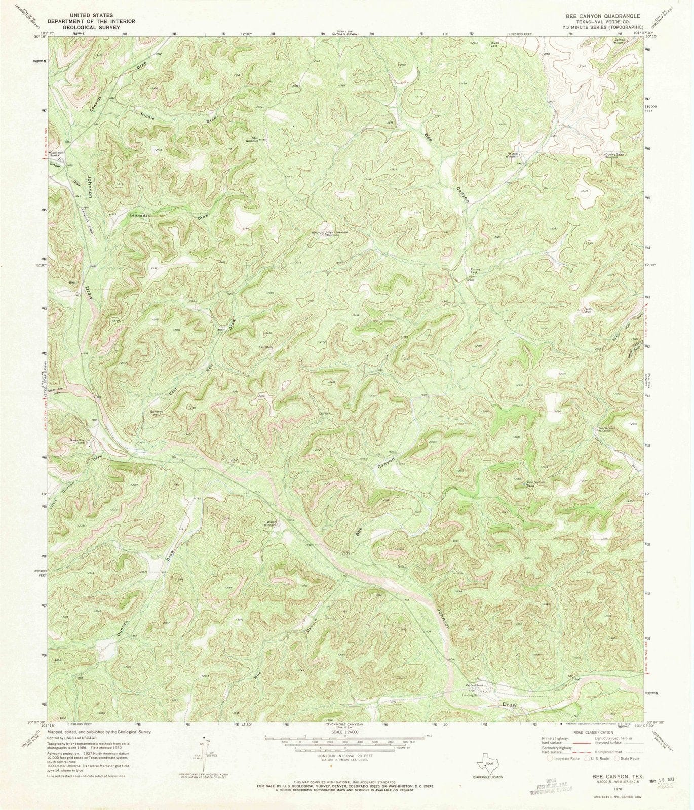 1970 Canyon, TX - Texas - USGS Topographic Map v2