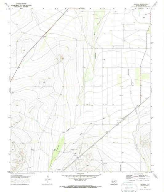 1970 Belding, TX - Texas - USGS Topographic Map v4