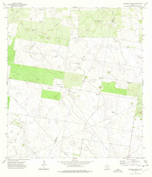 1972 Bentsen Ranch, TX - Texas - USGS Topographic Map
