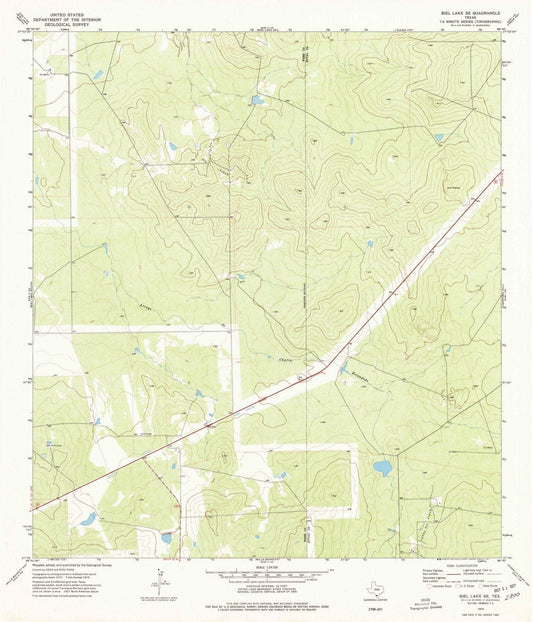 1974 Biel Lake, TX - Texas - USGS Topographic Map v2