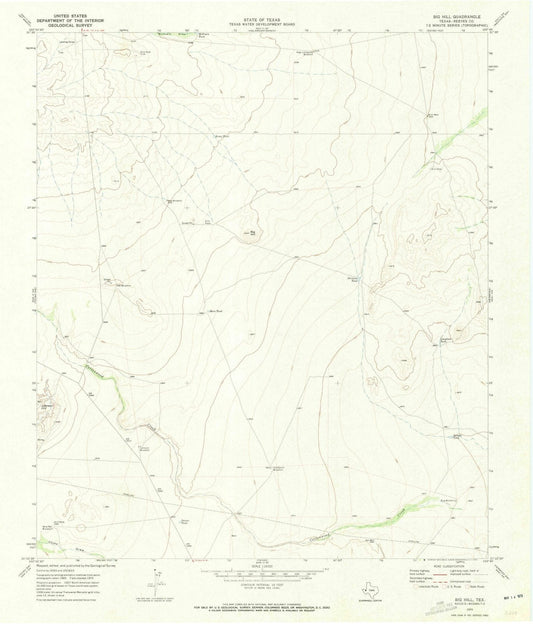 1970 Big Hill, TX - Texas - USGS Topographic Map