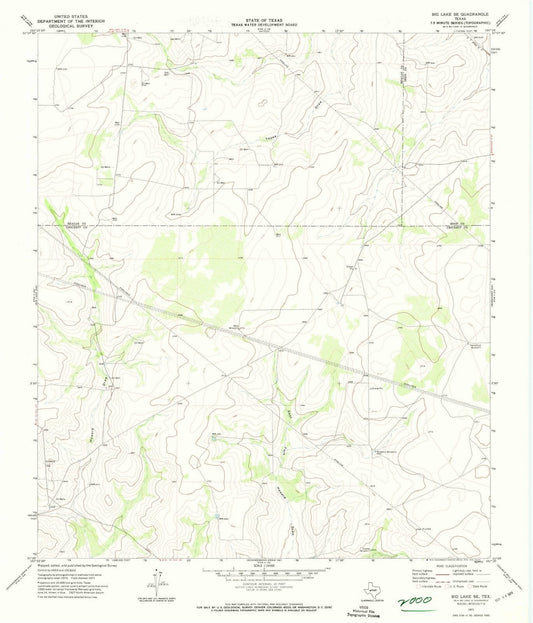 1971 Big Lake, TX - Texas - USGS Topographic Map