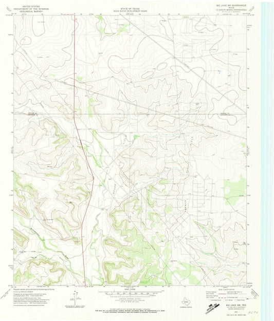 1971 Big Lake, TX - Texas - USGS Topographic Map v2