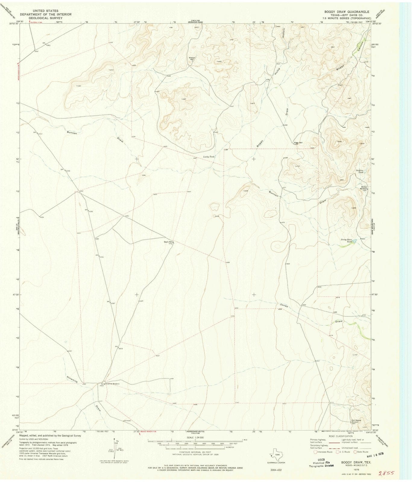 1978 Boggyraw, TX - Texas - USGS Topographic Map
